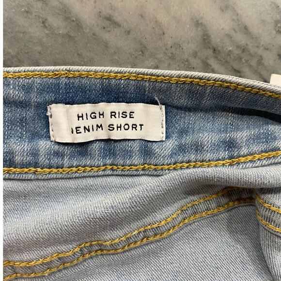 FRAYED DENIM High Rise Denim Shorts Gulf Stream Size 28 - Picture 9 of 10